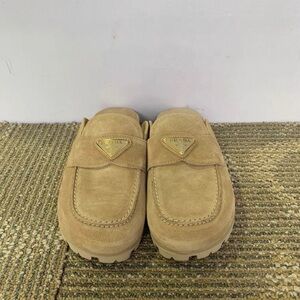 Prada Tan Suede Mules